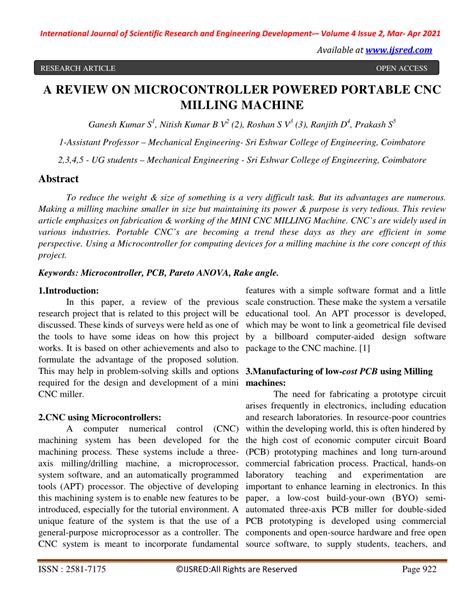 cnc machines Latest Research Papers 